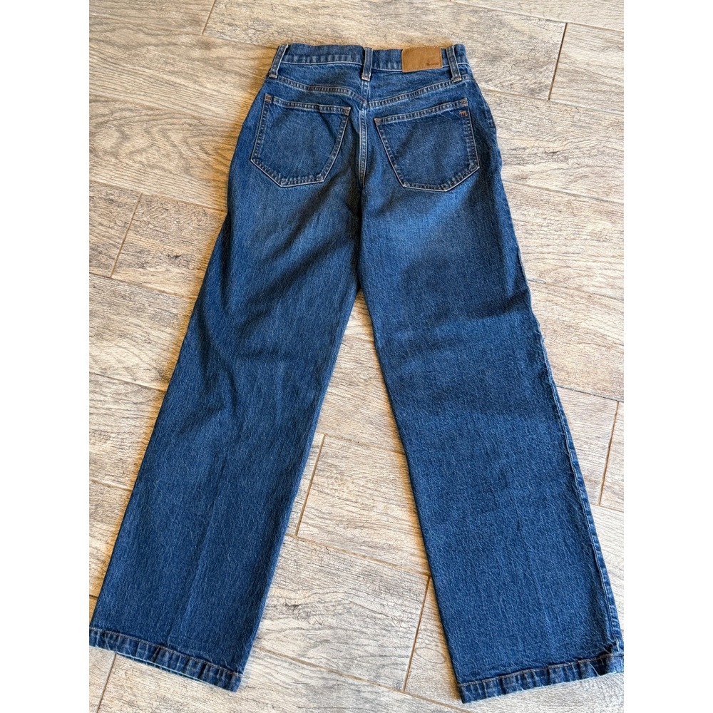 Madewell The Perfect Vintage Wide Leg Jeans 25 Blue High Rise NK804 Denim Womens